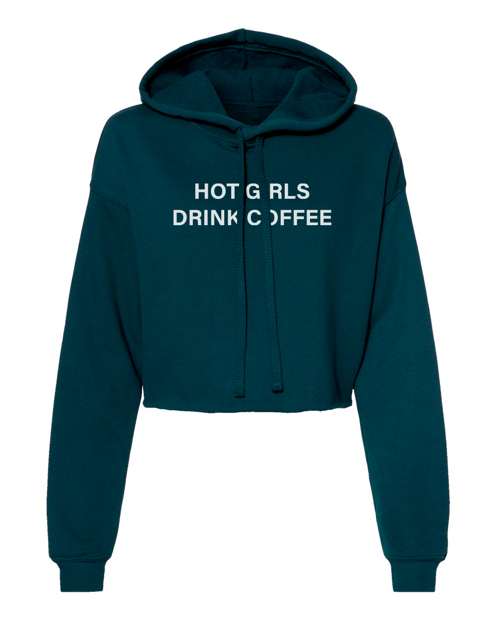 HOT GIRLS DRINK COFFEE - CROP HOODIE