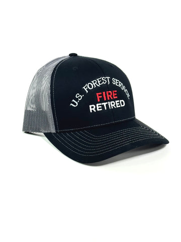 USFS FIRE RETIRED HAT BLACK/CHARCOAL SNAPBACK
