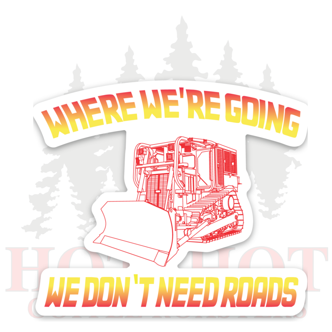 NO ROADS - STICKER