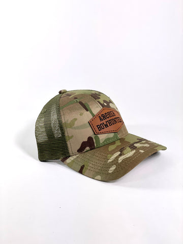 BOWHUNTER - CAMO/GREEN SNAPBACK HAT