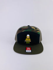 DIGGETTE HAT- FLAT BILL (GREEN/BLACK/CAMO)